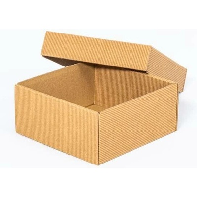 Hnědá vlnitá krabice s víkem 150x150x70 mm vnitřní 4VVL FE 450g/m2 - paleta 3500 ks