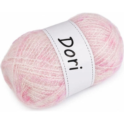 Mohérová pletací příze Dori (100g) barva 15 růžová nejsvětlejší