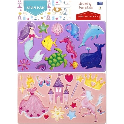 na kreslenie Starpak 505502 princezné 2 kusy