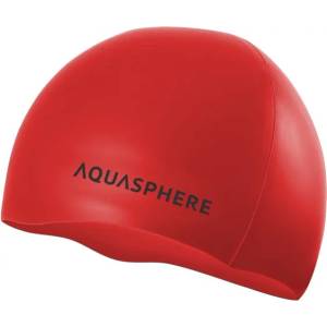 Aqua sphere плувна шапка aqua sphere plain silicone cap червен