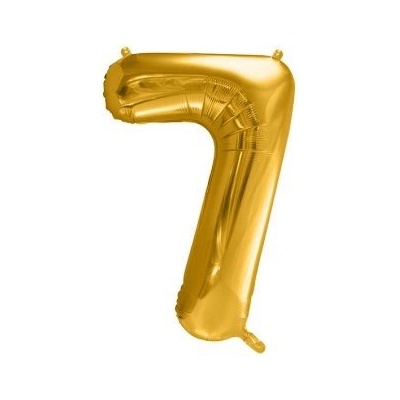Balón fóliový 86 cm číslo 7 zlatý