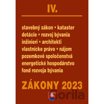 Zákony 2023 IV - stavebné zákony a predpisy - Poradca s.r.o.