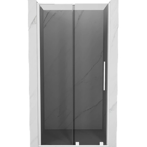 Mexen Velar L плъзгащи се душ врати 100 см, графит, бели - 871-100-003-41-20 (871-100-003-41-20)