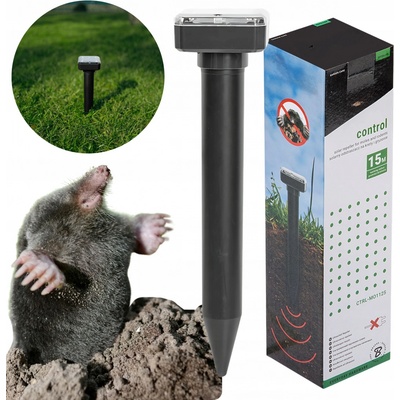 BRADAS Solární odpuzovač krtků a hlodavců, čtvercový ABS BR-CTRL-MO112S