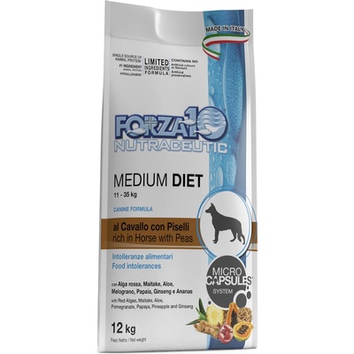 FORZA10 12kg FORZA10 Medium Diet Horse & Peas суха храна за кучета