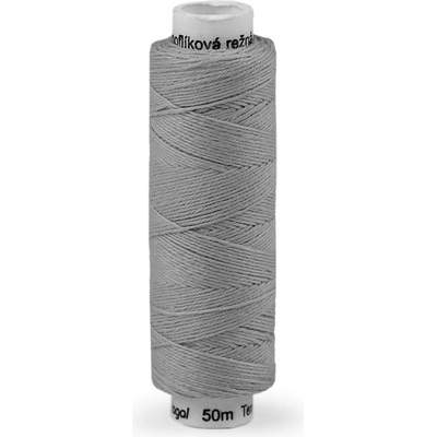 Nitě lněné knoflíkové 50 m, střední, 885 šedá světlá