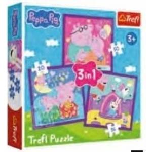 Trefl Puzzle - 3 in 1 - Peppa Pigs Habits Trefl 34893