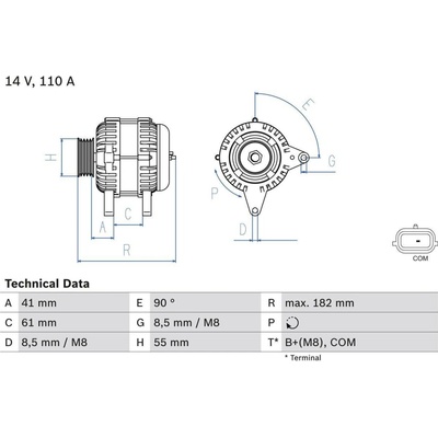 generátor BOSCH 0 986 080 710