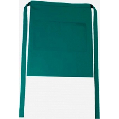 CG Workwear Gastro zástěra Roma s kapsami odolná proti pomačkání Zelená lahvová CGW1262