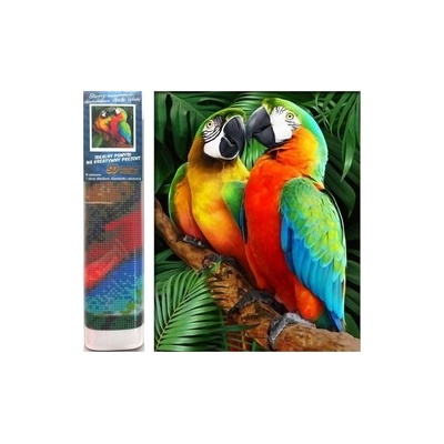 Norimpex Diamantové malování Barevní papoušci 30 x 40 cm