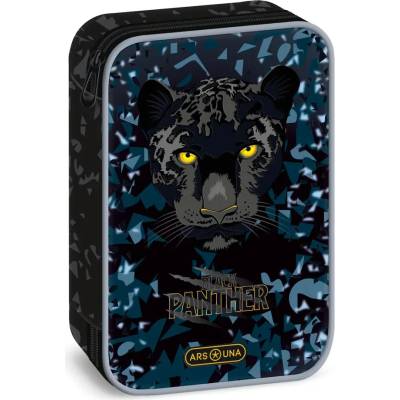 Ars Una Ученически несесер с един цип на две нива Black Panther (5529) - Ars Una