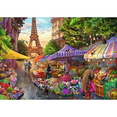 Trefl - Puzzle Premium Plus Tea Time: Flower Market - 1 000 piese