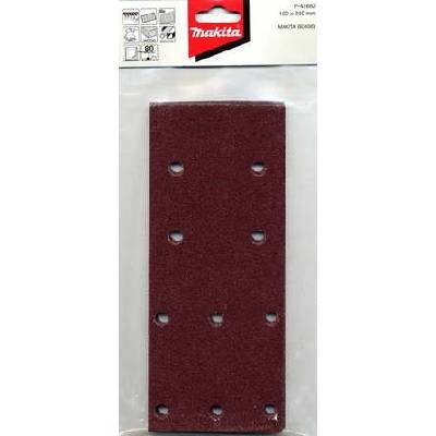 Шлайф хартия MAKITA с велкро закрепване 100x240 мм 10 отвора K60, 10 бр. P-42874 (P-42874)