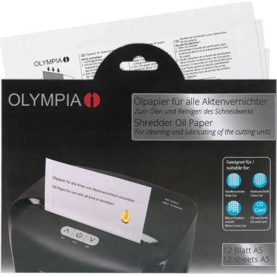 Sada olejových obálek pro skartovače Olympia Oilpaper 12 ks