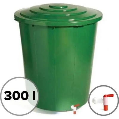 PLASTIME ITALY Sud 300 l s vrchnákom a ventilom - zelený