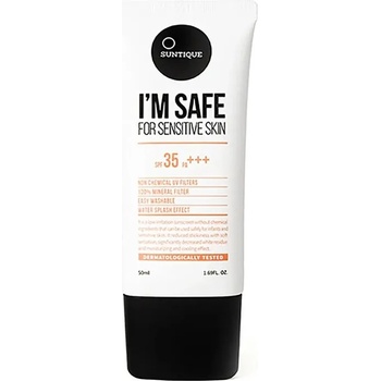 Suntique I’m Safe for Sensitive Skin SPF 35 PA+++, слънцезащитен крем за чувствителна кожа (8809548590132)