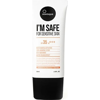 Suntique I’m Safe for Sensitive Skin SPF 35 PA+++, слънцезащитен крем за чувствителна кожа (8809548590132)