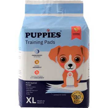 Puppies Pet Training Pads XL - хигиенни подложки за кучета 90x60 см. 30 броя