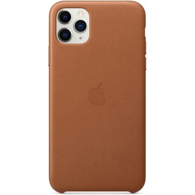 Apple Гръб Apple Leather Cover за iPhone 11 Pro Max - Кафяв, MX0D2ZM/A