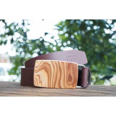 Wood Style opasek Kulatý Kořenice Hnědá