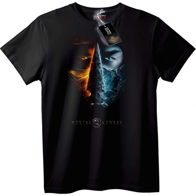 NOONEBRAND Тениска Mortal Kombat Разделено Лице - XL, Black