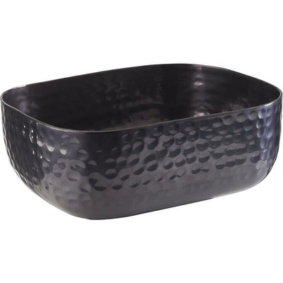 APS Hliníková mísa s kladívkovým povrchem šedá 0,7 l 155 x 120 x 55 mm