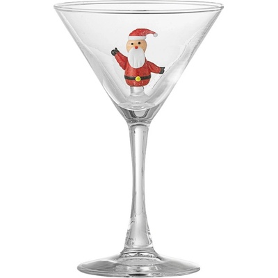 Bloomingville Sklenice na koktejl s dekorací Misa Santa Claus sklo 170 ml