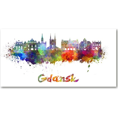 Fotoobraz na skle farebný Gdansk 100x50 cm