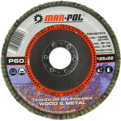 Mar-Pol Brúsny lamelový kotúč 125 mm P60 M07974