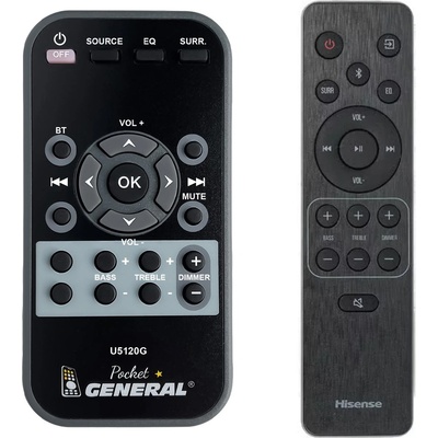 GENERAL Hisense u5120g - дистанционно управление дубликат (u5120g)