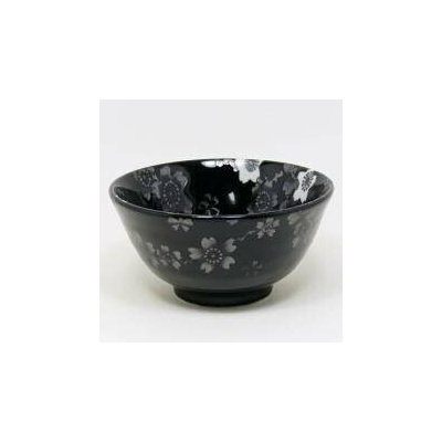Amana Japonská porcelánová miska SAKURA černo bílá 13,2 cm
