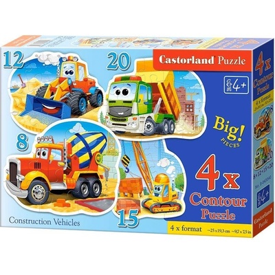Castorland sada 4v1 Stavebné stroje