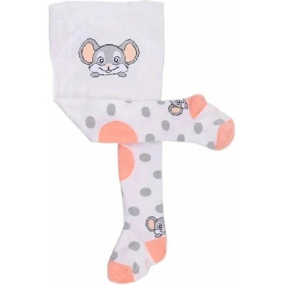YO kojenecké punčocháčky 3ABS Myška bílá