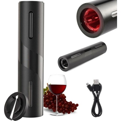 Automatický USB elektrický otvírák na víno LED černý