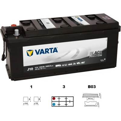 Varta Promotive Black 12V 135Ah 1000A 635 052 100