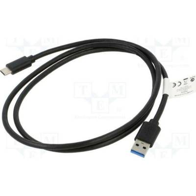 Lanberg CA-USBO-31CU-0010-BK USB 3.1, USB A vidlice, USB C vidlice, zlacený, 1m, černý