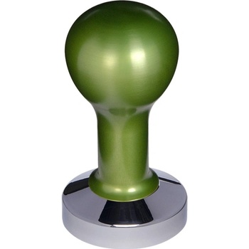 Buna Café tamper kov zelený, nerez lesk, konvexný 58 mm