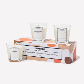 Selestique® Candle Trio - Комплект от 3 Ароматни Свещи по 70 г
