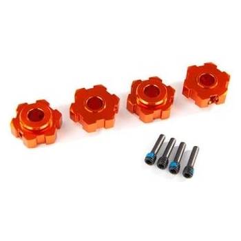 Traxxas алуминиеви главини за колела оранжеви (4)