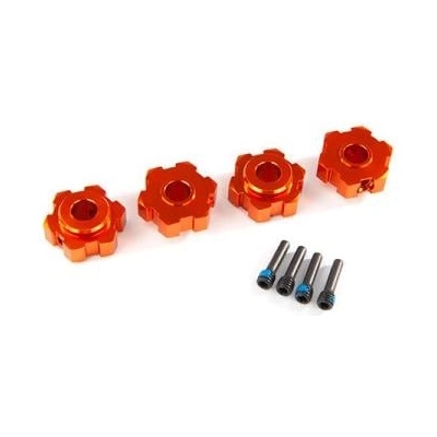 Traxxas алуминиеви главини за колела оранжеви (4)