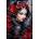 Norimpex - Puzzle Diamant painting: Brunette with red flowers 30x40cm - 1 - 39 piese
