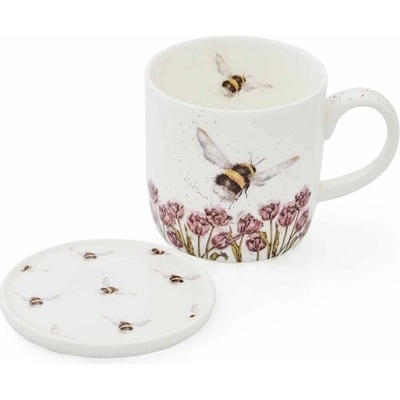 Royal Worcester Porcelánový hrnek s podšálkem Wrendale Designs Flight of the Bumblebee 310 ml