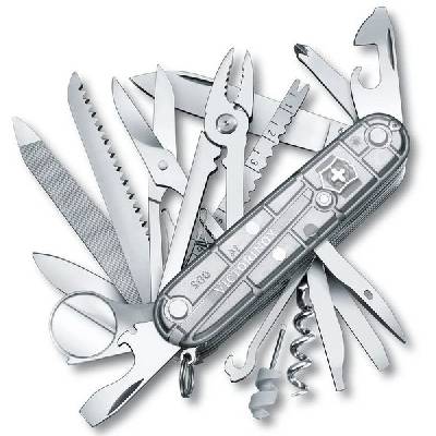 Nůž Victorinox Swiss Army Knife, SwissChamp, Silvert 1.6794.T7 + 5 let záruka a dárek ZDARMA