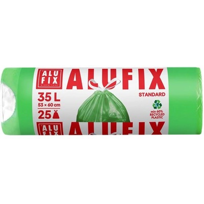 Alufix Торба за боклук с уплътнителна лента, 35 л, 25 бр. , 53x60 см, 15 , ALUFIX, зелена MSZH35UNINEW (MSZH35UNINEW)
