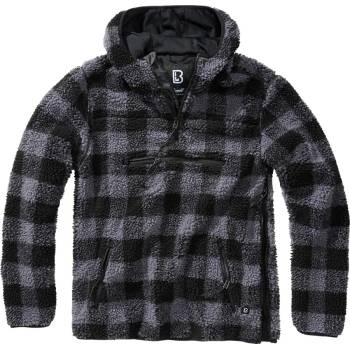 Brandit fleecová Teddyfleece Worker Pullover sivá-čierna