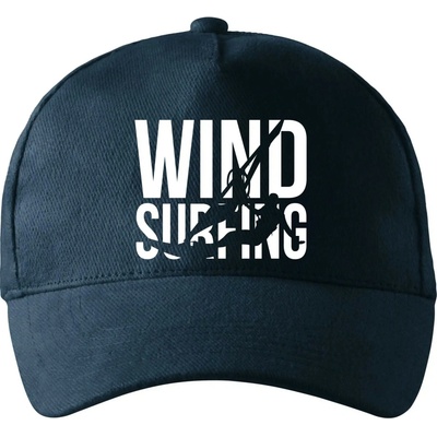 Windsurfing nápis so zahnutým šiltom a mosaznou sponou Tmavomodrá takmer čierna