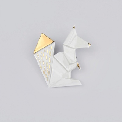 StehlikDesign pozlacená brož veverka 0125