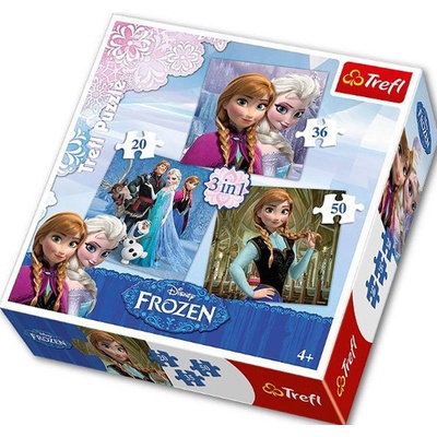 Trefl 34198 Ledové království Frozen 3v1 20 36 50 dílků