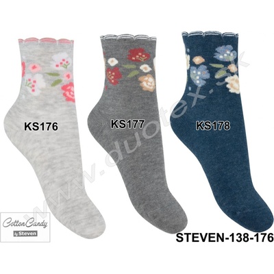 Steven Detské ponožky 138 176 KS178 modrá