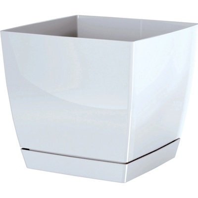 Prosperplast DUKP Coubi kvadrát s podmiskou biely 12 cm